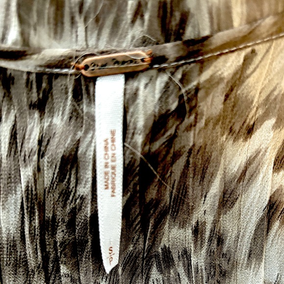 Free People Sheer Leopard Print Button Down Layering Duster Intimates Size P/S - Picture 6 of 13